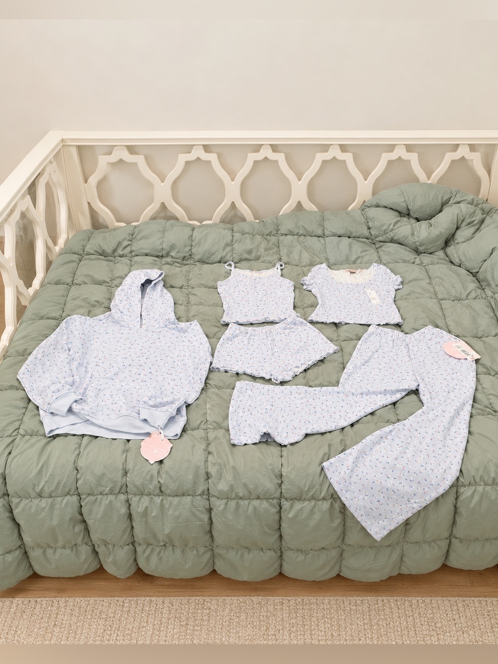 Love Shack Fancy & Target - White & Blue Floral Matching 5 Piece Set